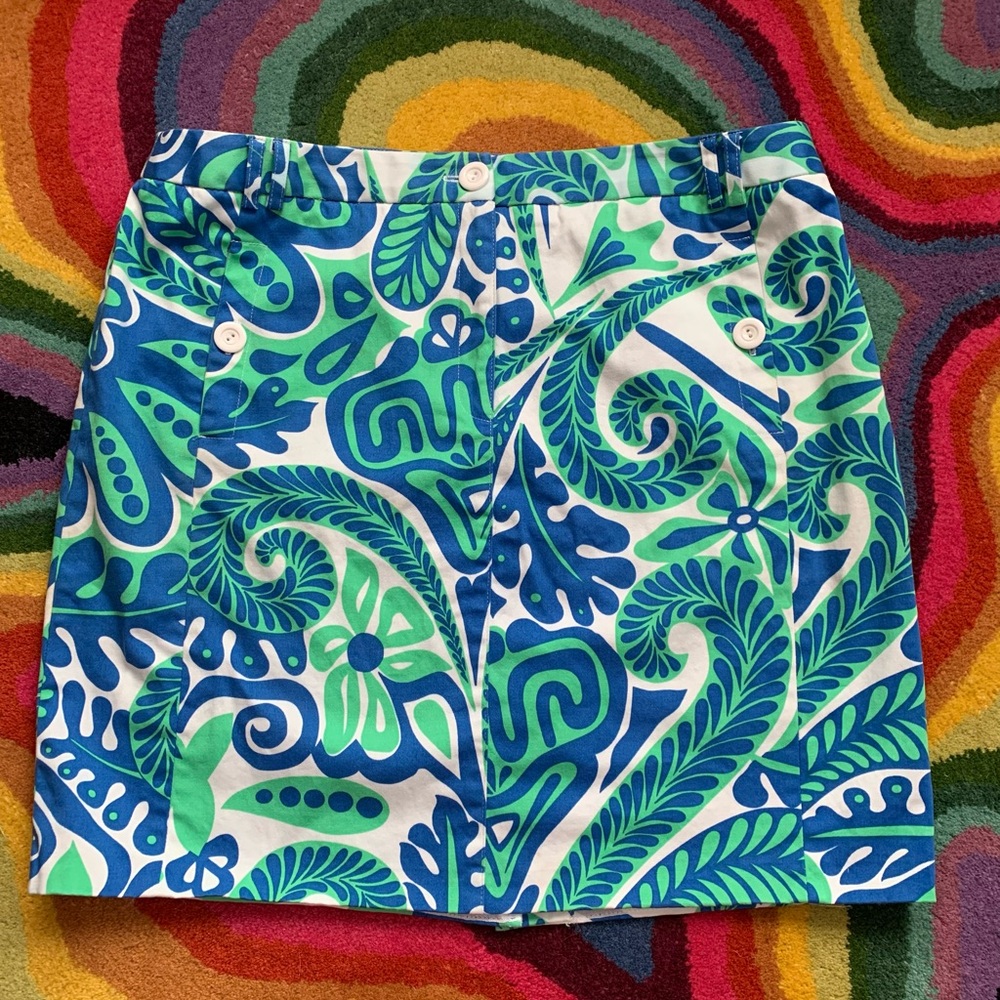 Elliott Lauren Fun Tribal / Polynesian / Tiki Design Skirt - Picture 10 of 13